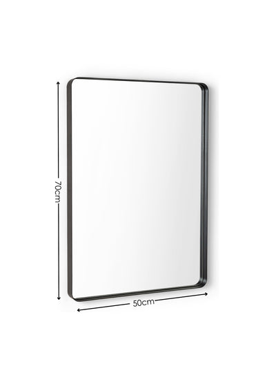 Jaya Black Frame Rectangular Wall Mirror