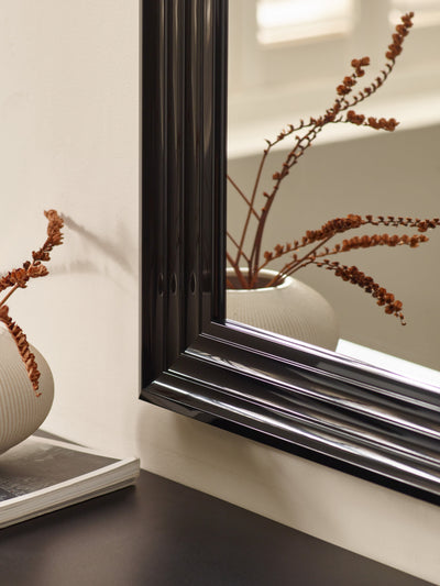Tokyo Gloss Black Rectangular Wall Mirror
