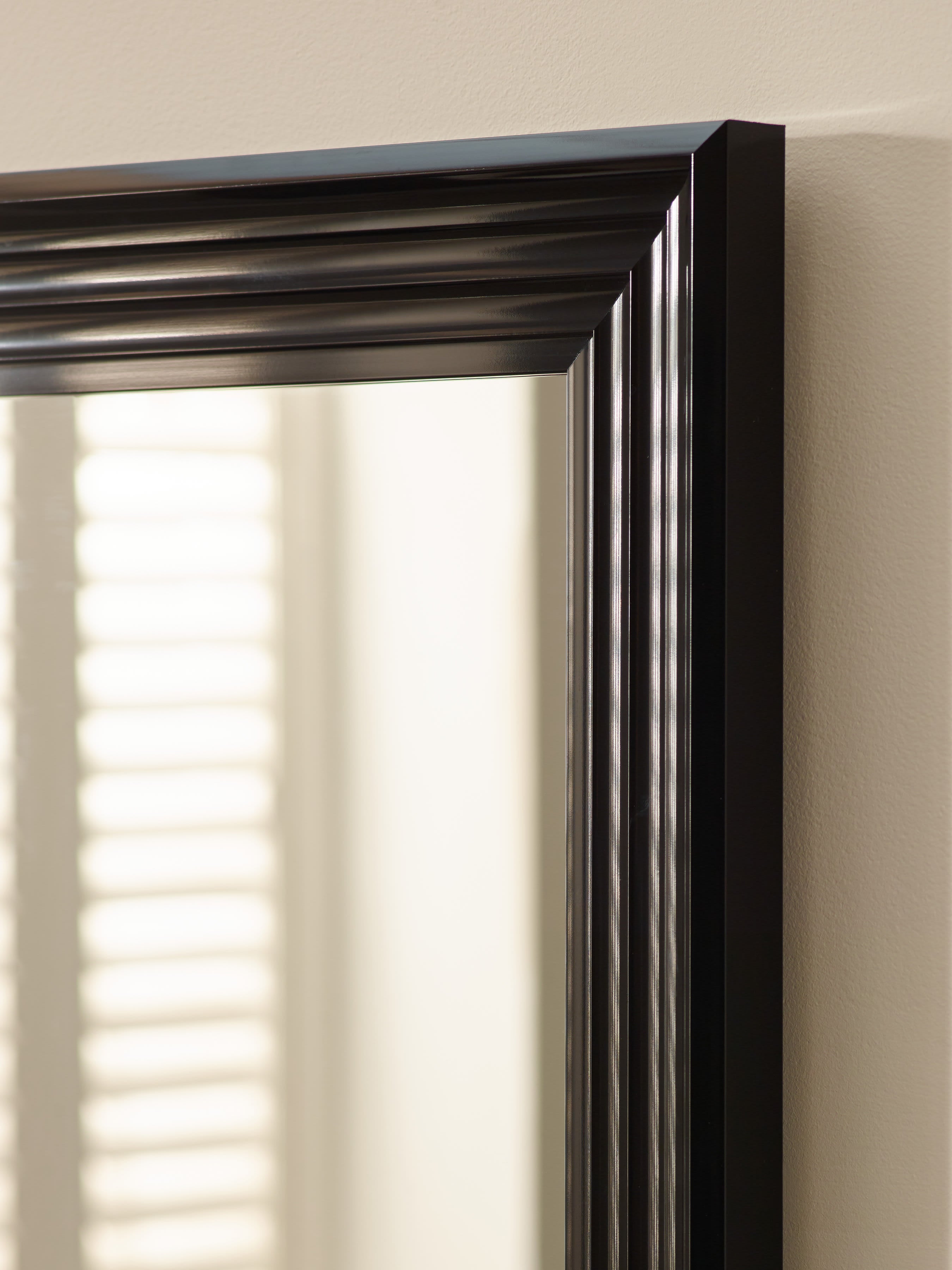 Tokyo Gloss Black Rectangular Wall Mirror