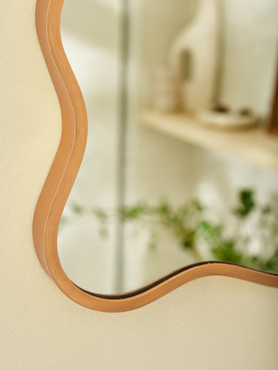 Stevie Wavy Edge Wall Mirror – Gold