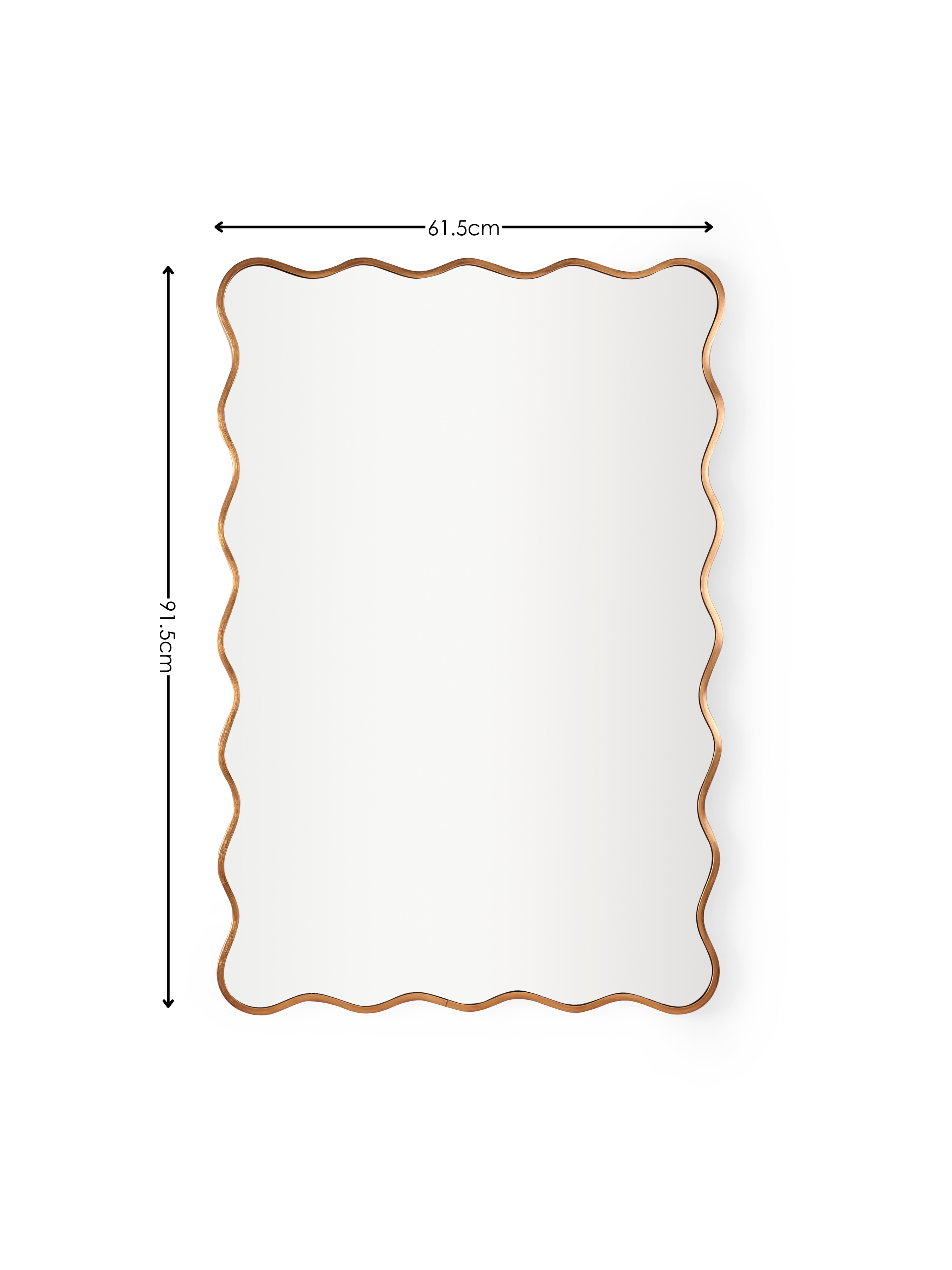 Stevie Wavy Edge Wall Mirror – Gold