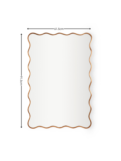 Stevie Wavy Edge Wall Mirror – Gold