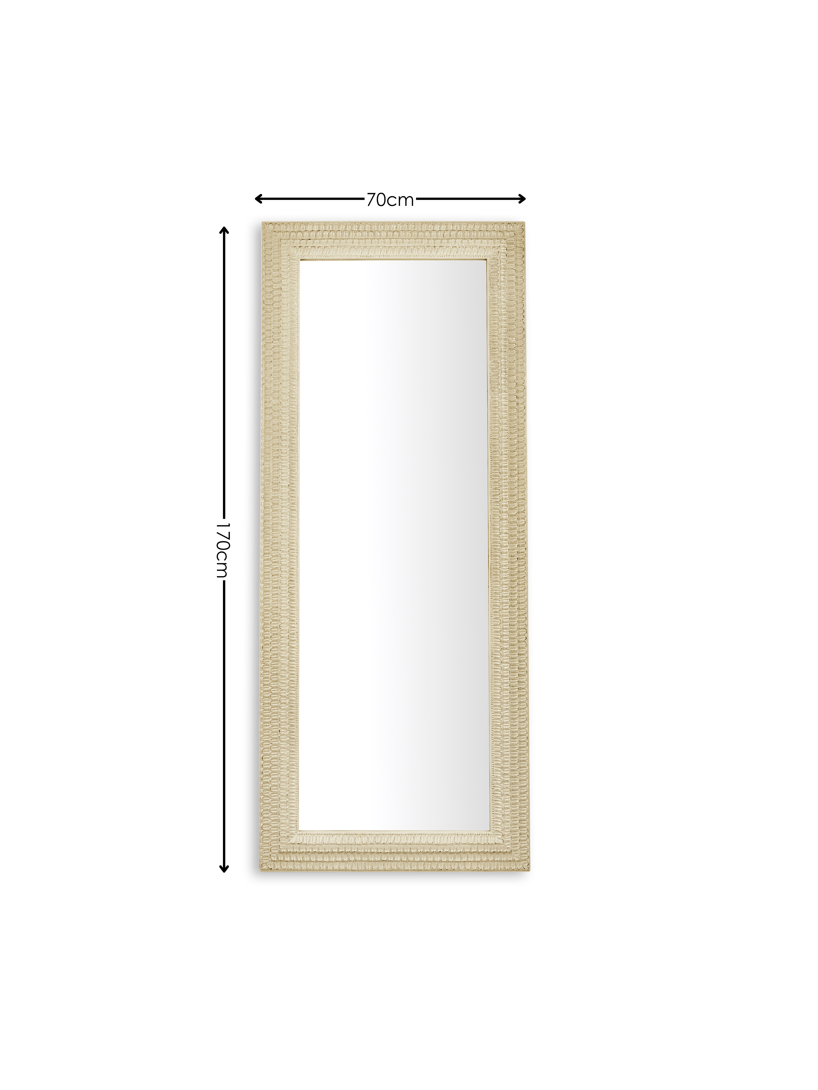 Alanis Rectangular Lean to Dress Mirror – White
