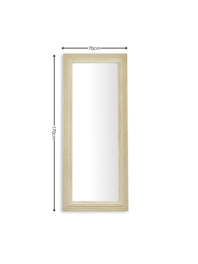 Alanis Rectangular Lean to Dress Mirror – White