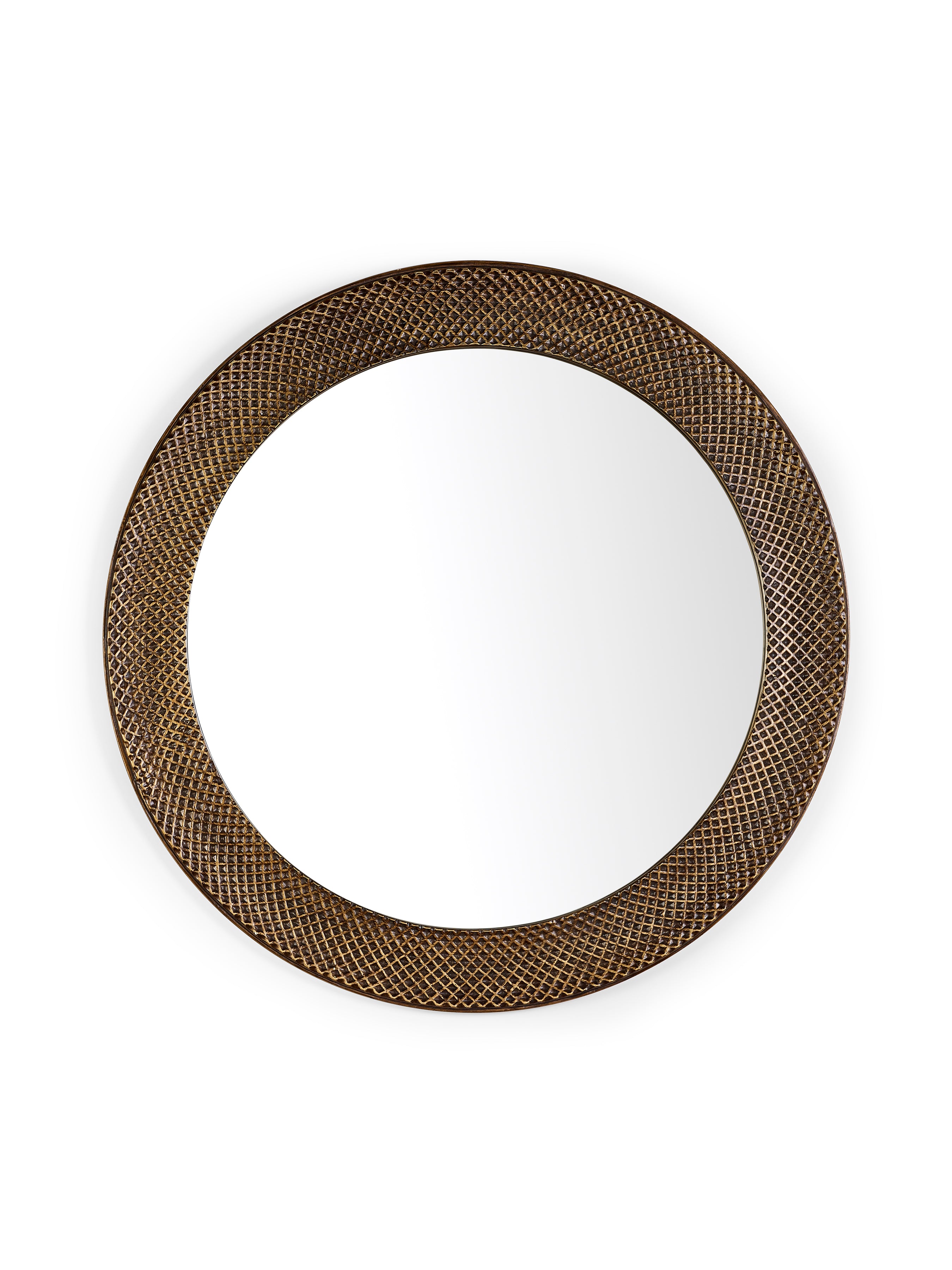 Iggy Round Wall Mirror – Brass Effect