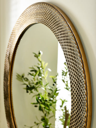 Iggy Round Wall Mirror – Brass Effect