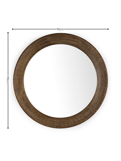 Iggy Round Wall Mirror – Brass Effect