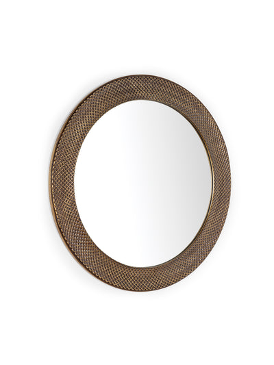 Iggy Round Wall Mirror – Brass Effect
