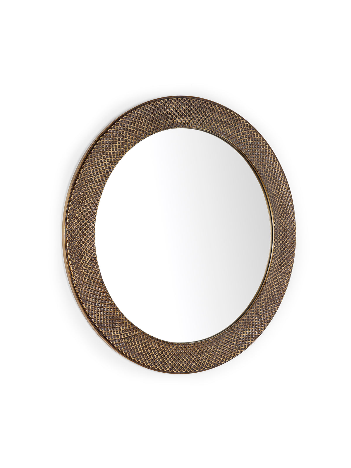 Iggy Round Wall Mirror – Brass Effect