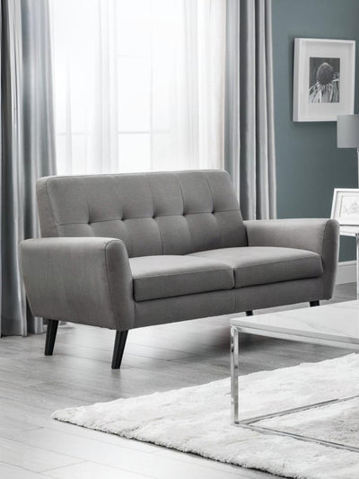 Monza 2 Seater Compact Retro Sofa - Grey