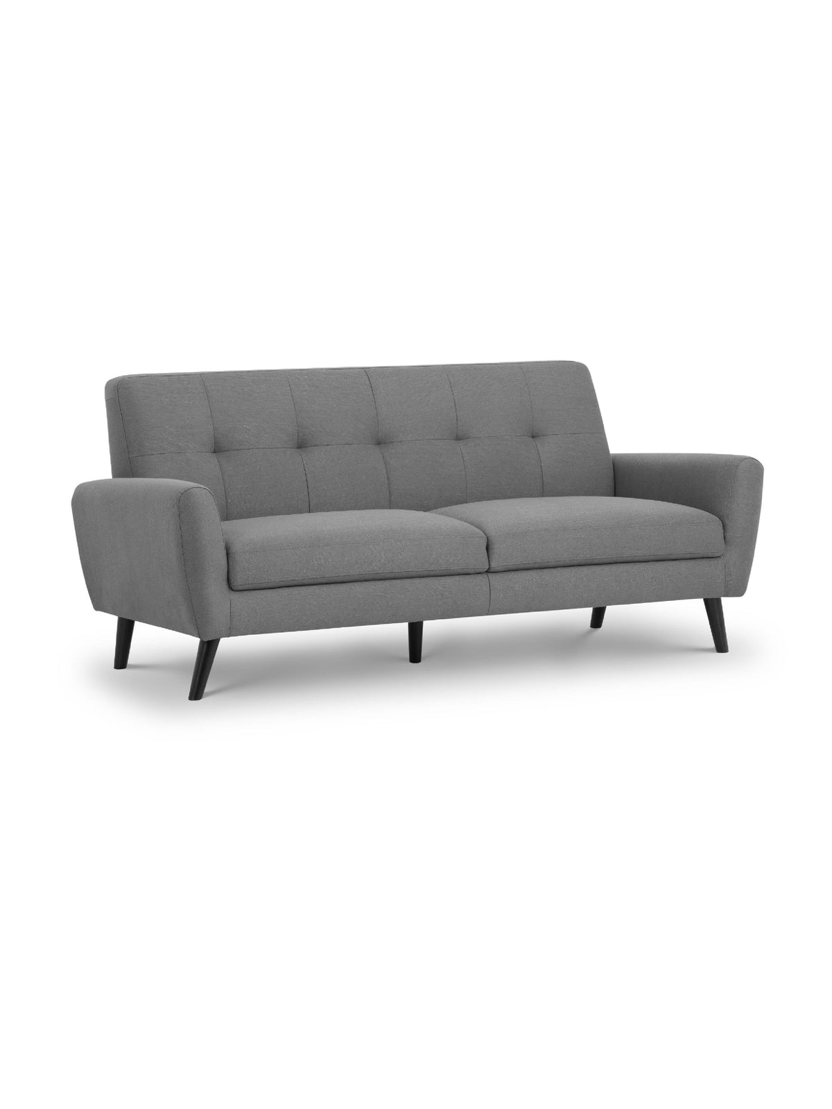 Monza 3 Seater Compact Retro Sofa - Grey