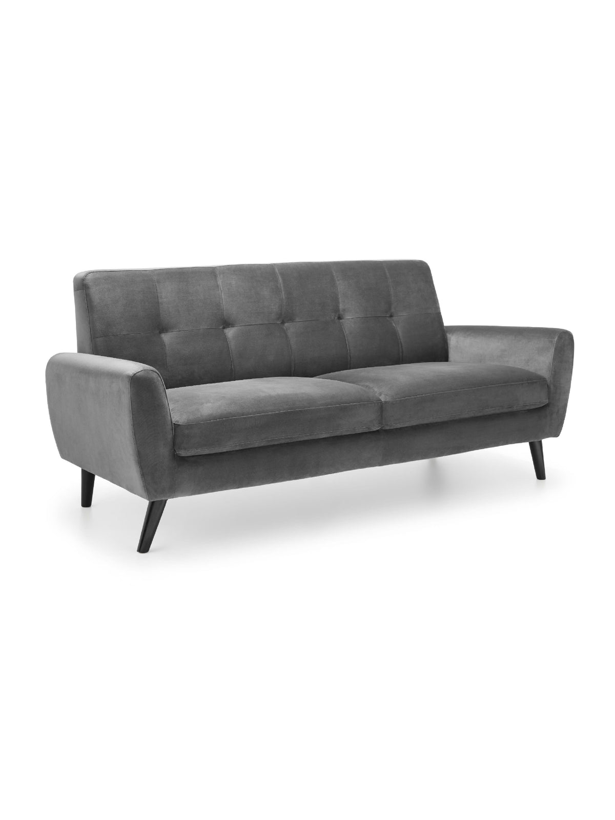 Monza 3 Seater In Dark Grey Velvet