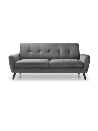 Monza 3 Seater In Dark Grey Velvet