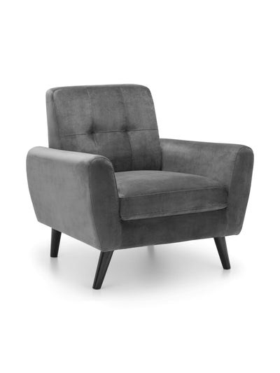 Monza Chair In Dark Grey Velvet