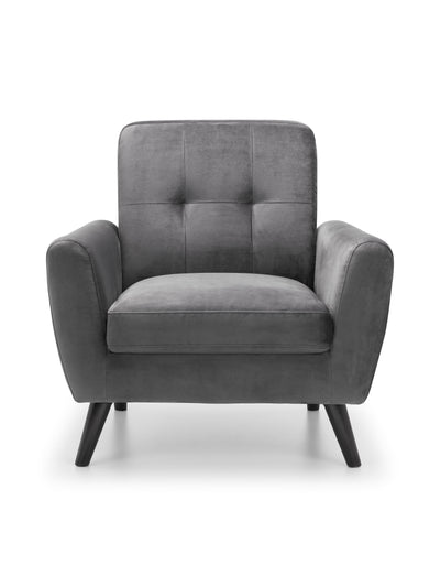 Monza Chair In Dark Grey Velvet