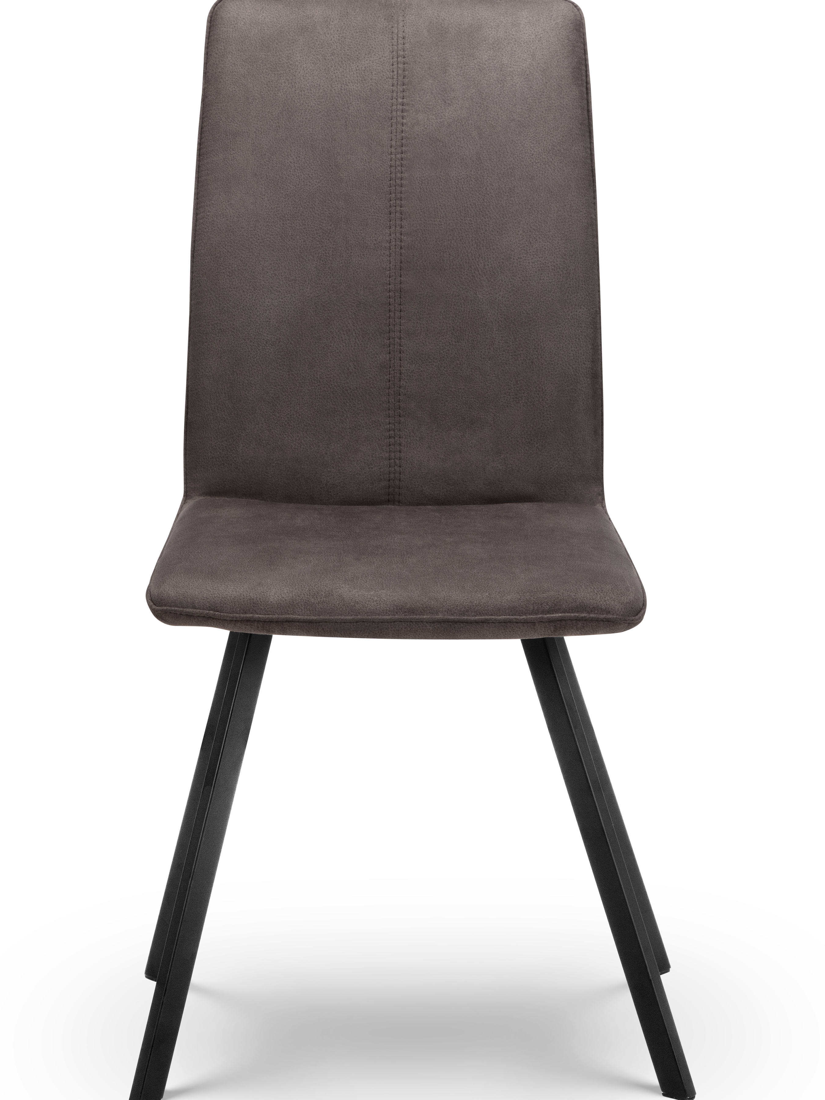 Set Of 4 Monroe Chairs – Charcoal Grey Faux Suede