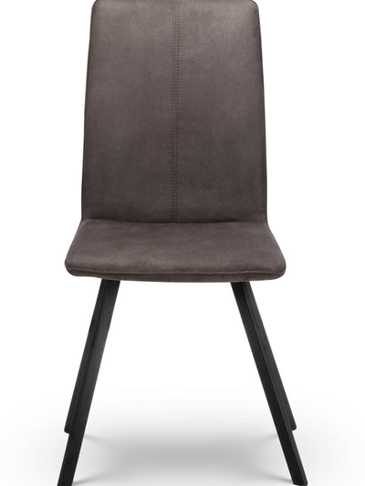 Set Of 4 Monroe Chairs – Charcoal Grey Faux Suede