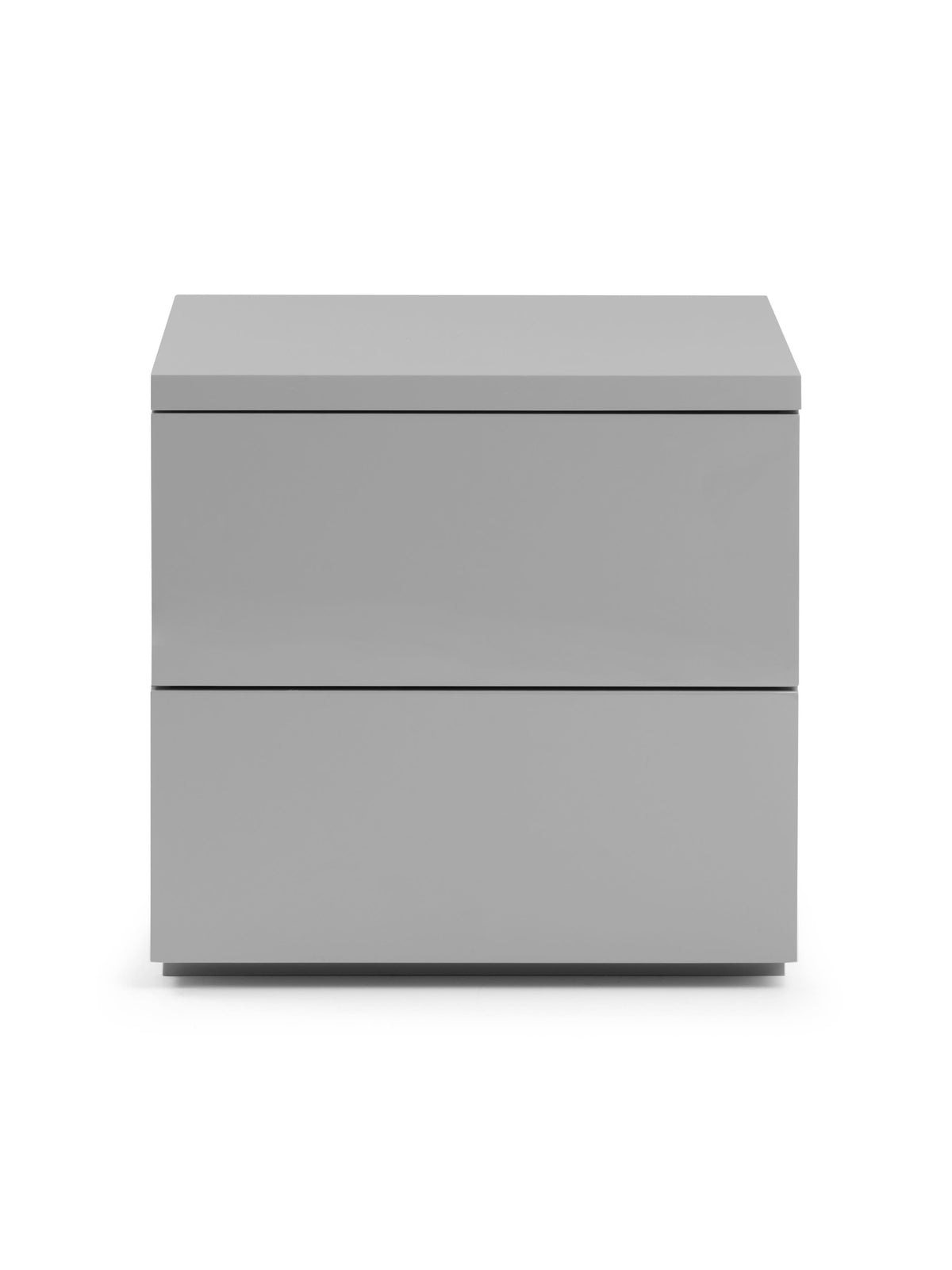 Monaco 2 Drawer Bedside - Grey Gloss