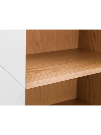 Moritz 4 Door Cabinet – Oak & White – White and Oak Effect