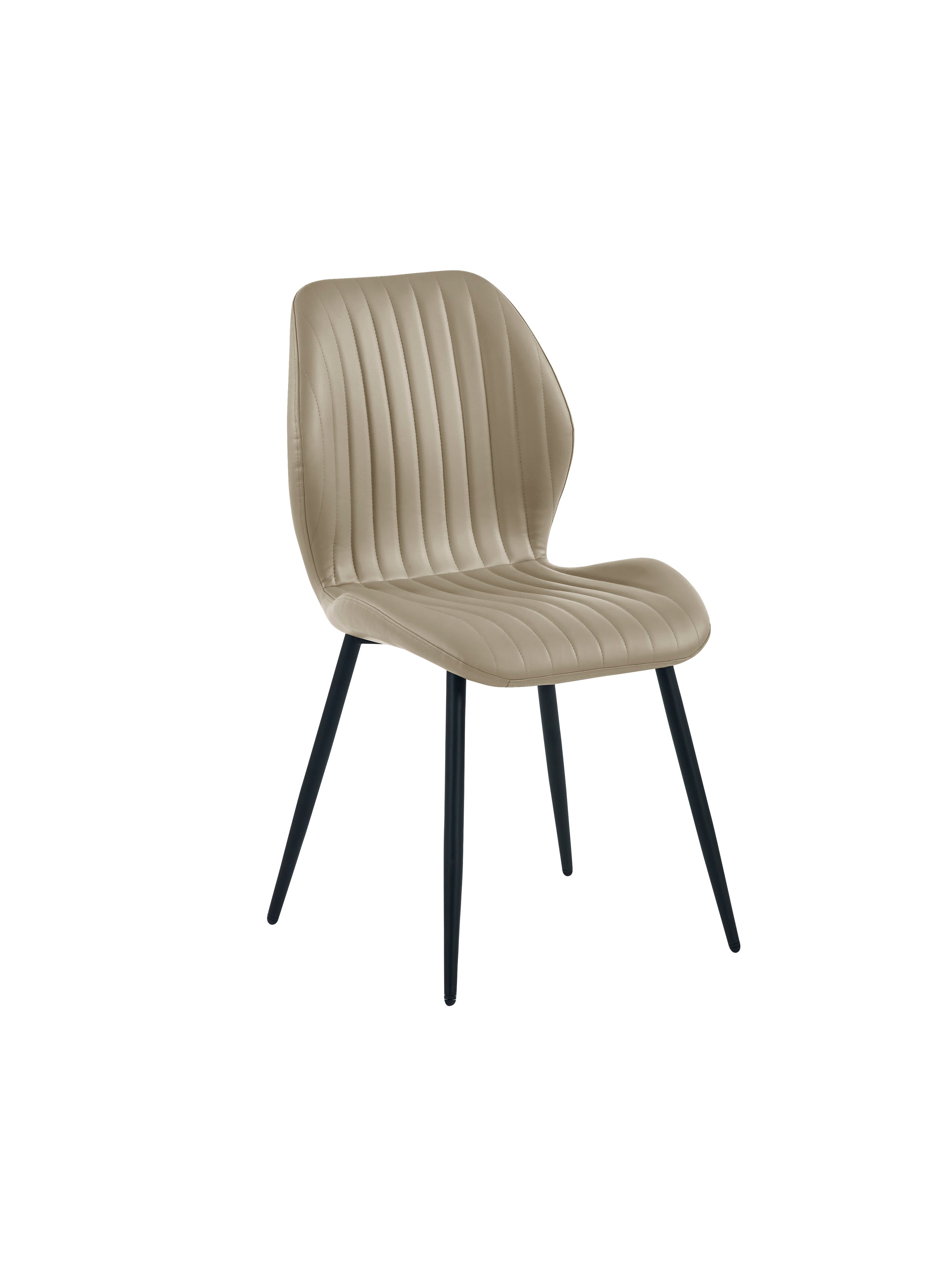 Morris Taupe Faux Leather Dining Chair (Set of 4)