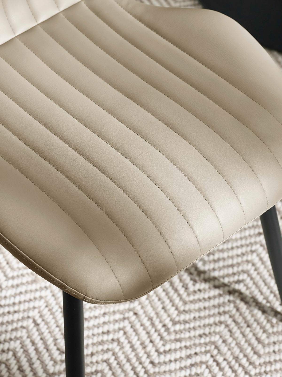 Morris Taupe Faux Leather Dining Chair (Set of 4)