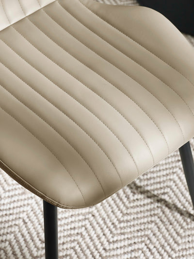 Morris Taupe Faux Leather Dining Chair (Set of 4)