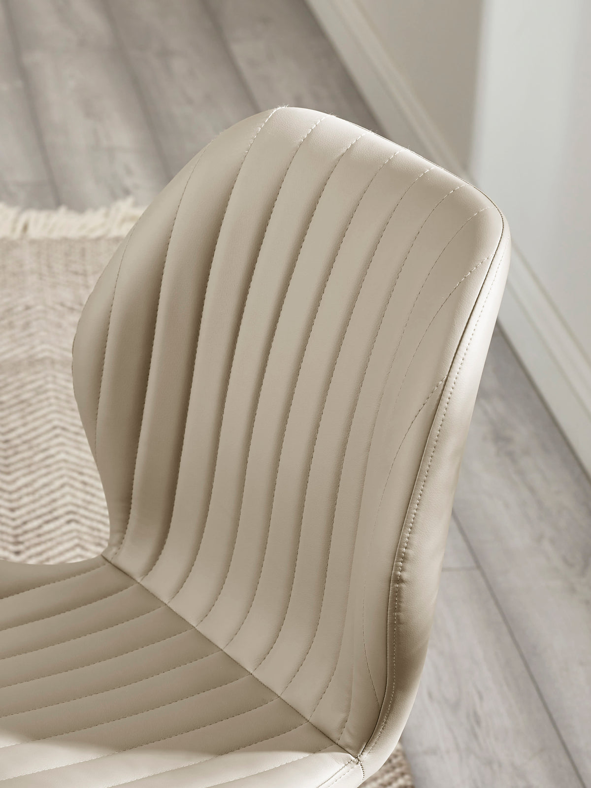 Morris Taupe Faux Leather Dining Chair (Set of 4)