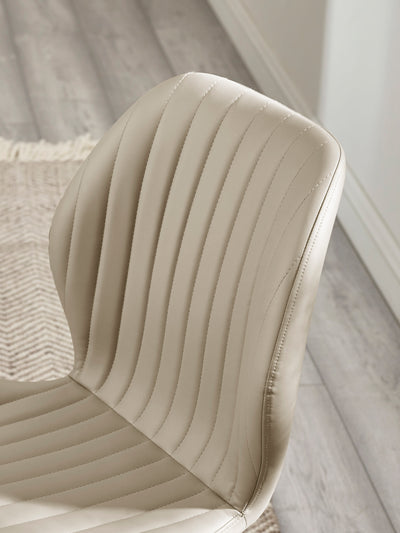 Morris Taupe Faux Leather Dining Chair (Set of 4)