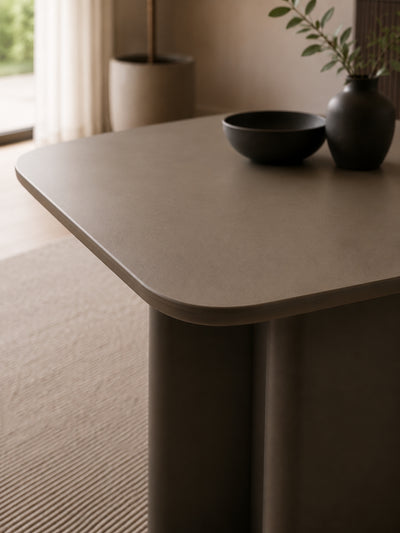 Moro Rectangular Dining Table – Matt Chocolate Brown