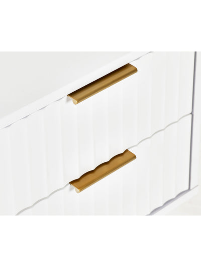 Murano 2 Drawer Bedside - Matt White