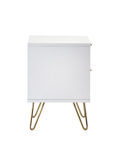 Murano 2 Drawer Bedside - Matt White