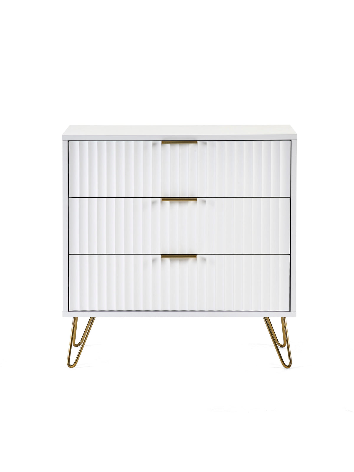 Murano 3 Drawer Chest - Matt White