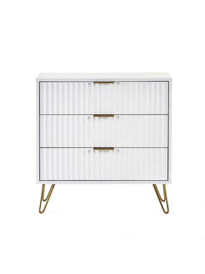 Murano 3 Drawer Chest - Matt White