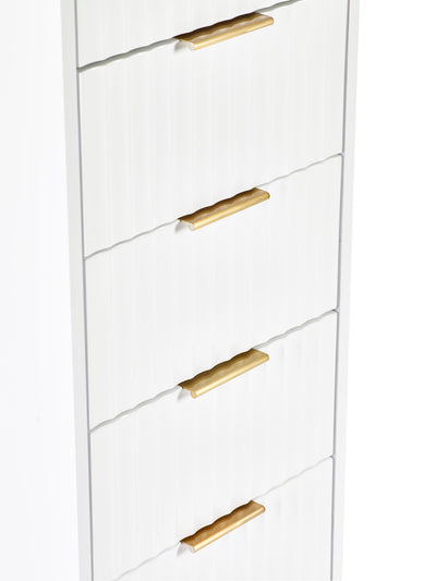 Murano 5 Drawer Tallboy - Matt White