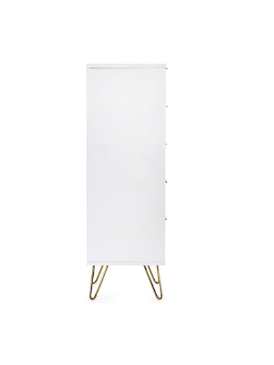 Murano 5 Drawer Tallboy - Matt White