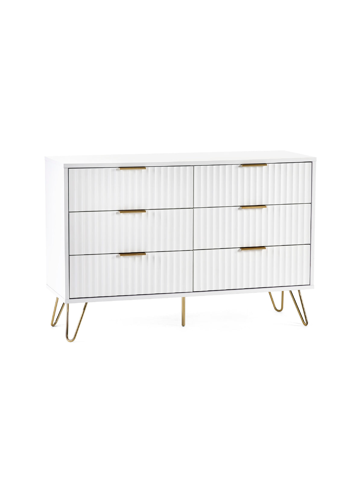Murano 6 Drawer Chest - Matt White