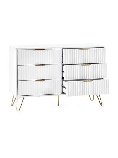 Murano 6 Drawer Chest - Matt White