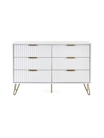 Murano 6 Drawer Chest - Matt White