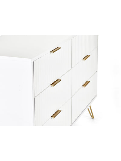 Murano 6 Drawer Chest - Matt White