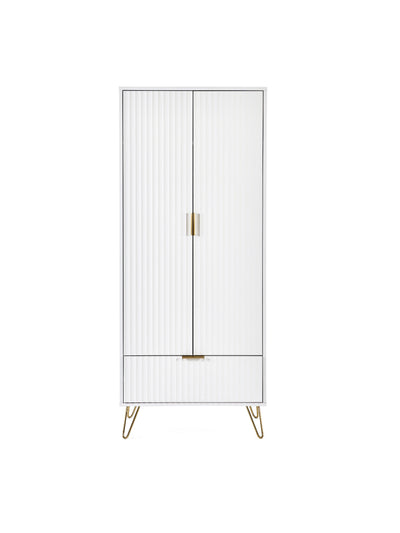 Murano 2 Door 1 Drawer Wardrobe - Matt White