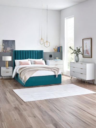 Murano 2 Door 1 Drawer Wardrobe - Matt White