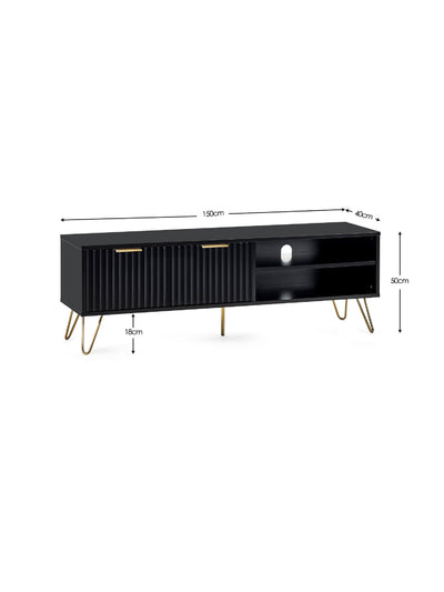 Murano Tv Unit - Matt Black