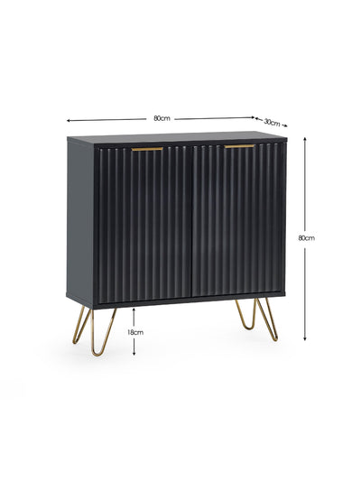 Murano Compact Sideboard – Matt Black