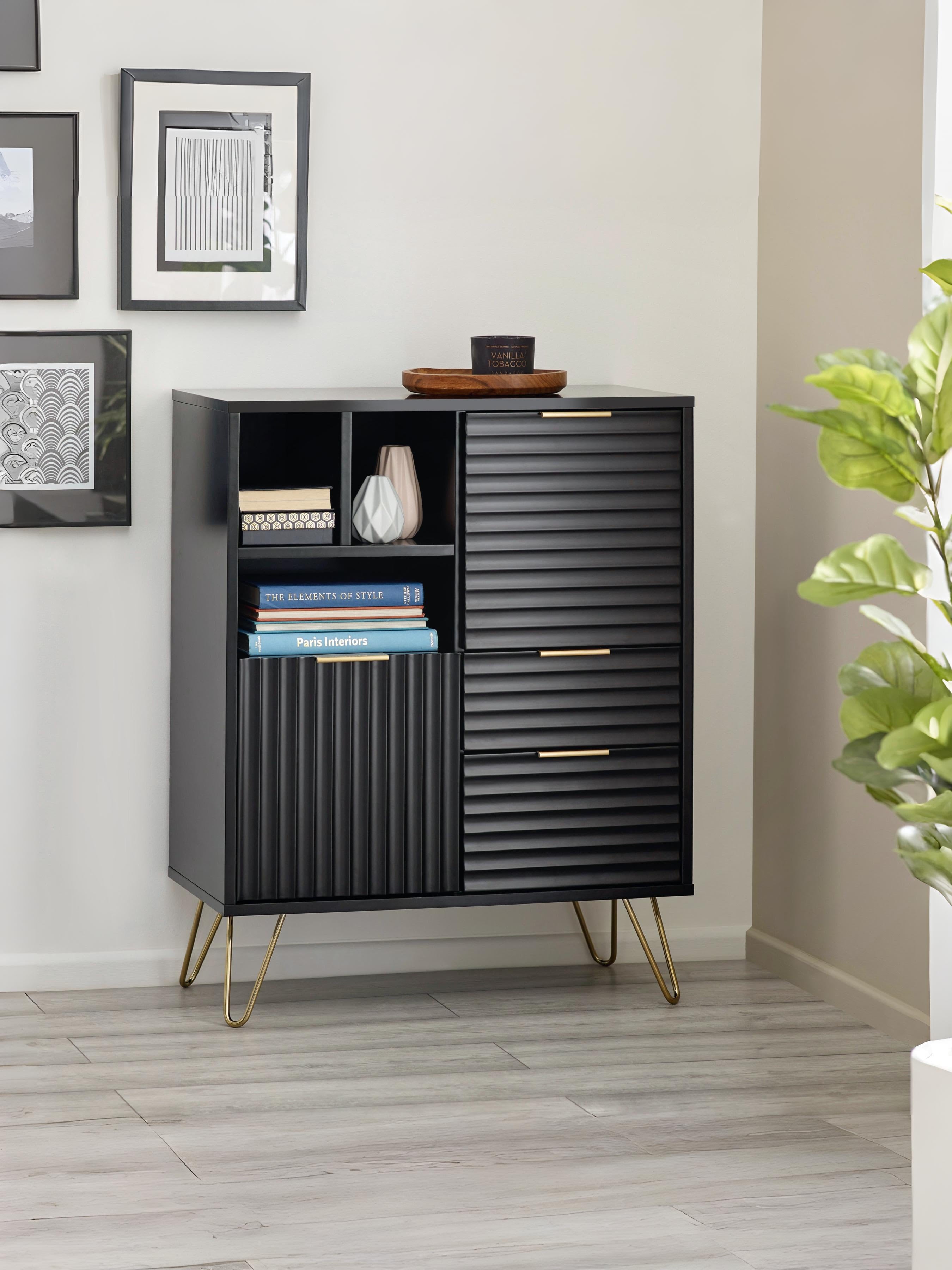 Murano 2 Door 2 Drawer Sideboard – Matt Black