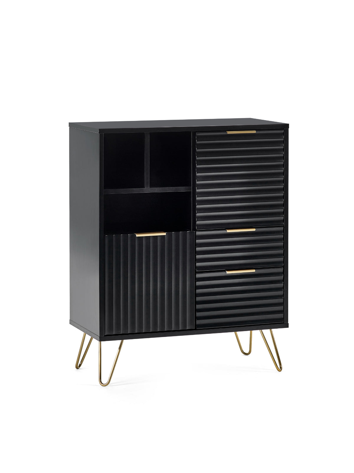 Murano 2 Door 2 Drawer Sideboard – Matt Black