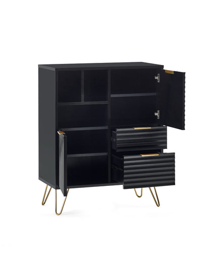 Murano 2 Door 2 Drawer Sideboard – Matt Black