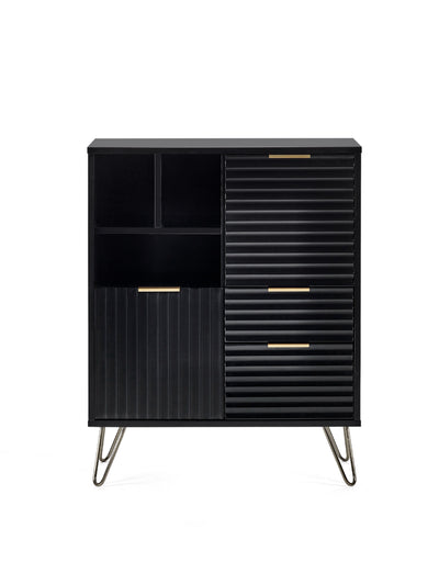 Murano 2 Door 2 Drawer Sideboard – Matt Black