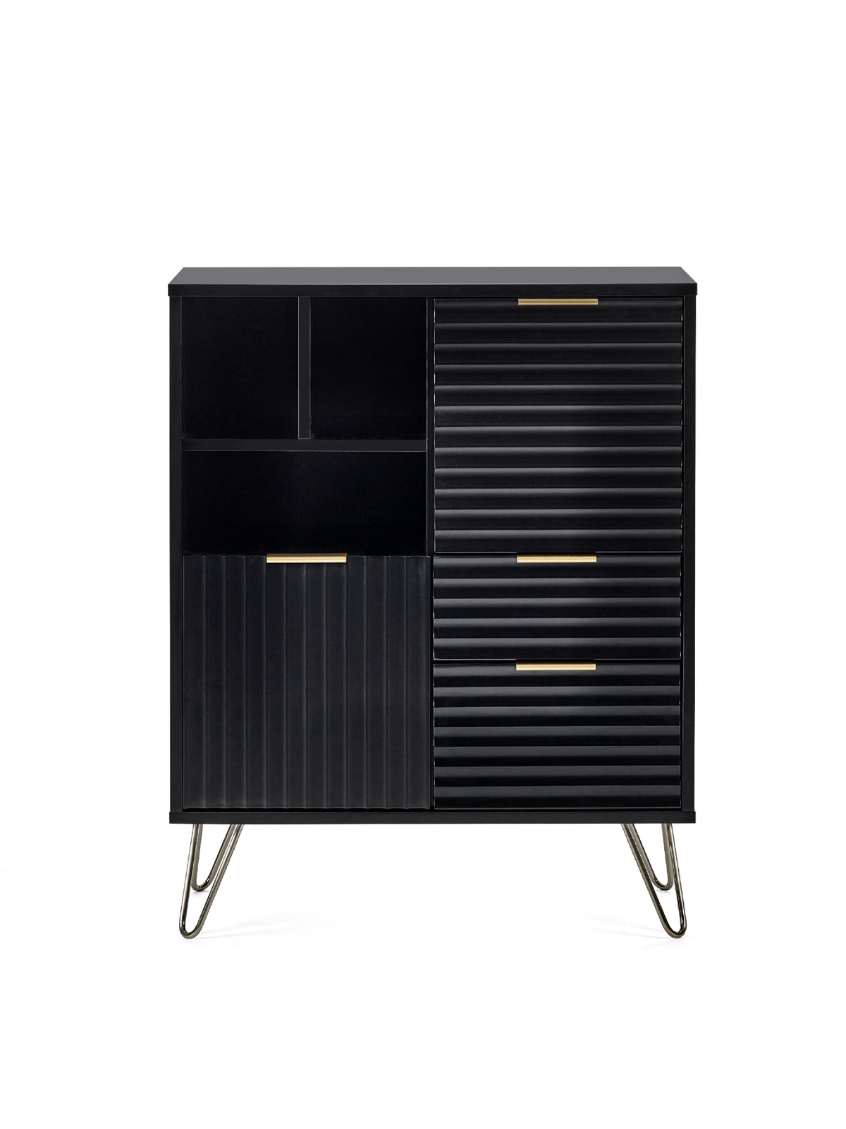 Murano 2 Door 2 Drawer Sideboard – Matt Black