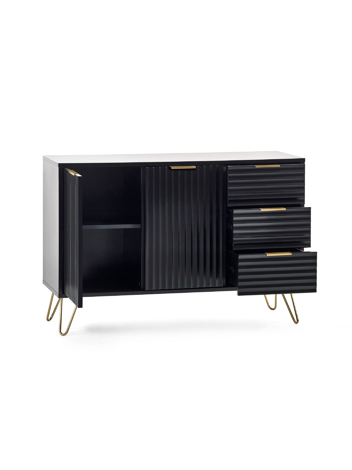 Murano Large Sideboard – Matt Black
