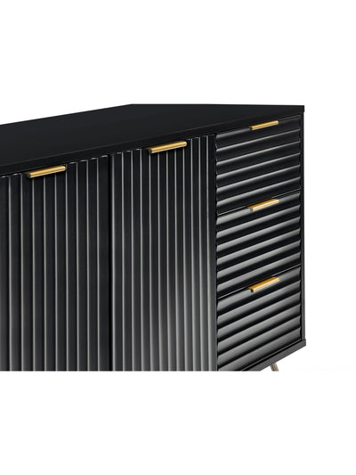 Murano Large Sideboard – Matt Black